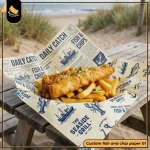 custom printed fish and chip paper