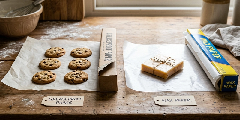 Difference Between Greaseproof paper vs Wax paper