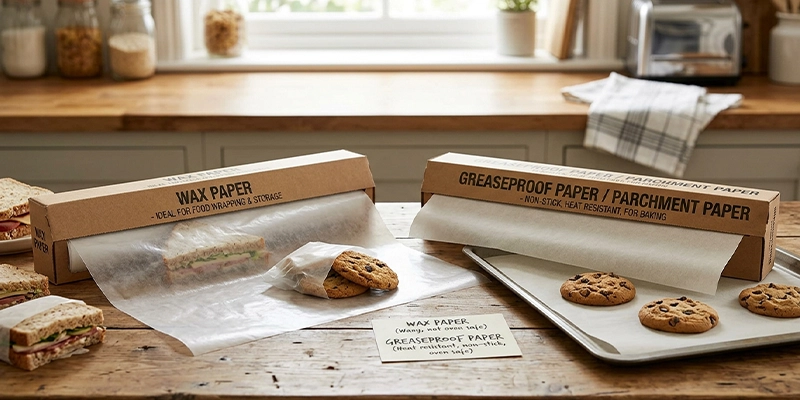Difference Between Greaseproof paper vs Wax paper