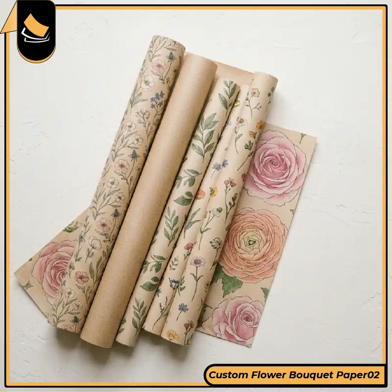 Custom Flower Bouquet Paper