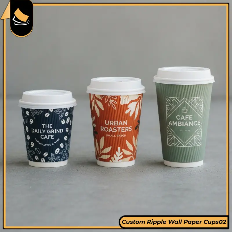 Custom Ripple Wall Paper Cups