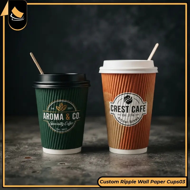 Custom Ripple Wall Paper Cups