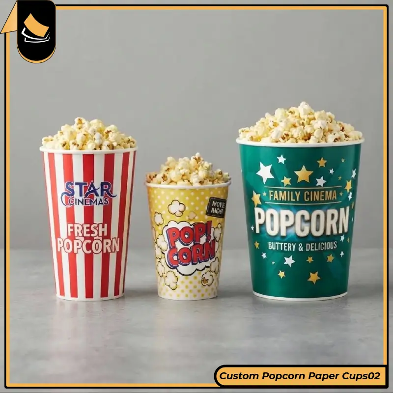Custom Popcorn Paper Cups