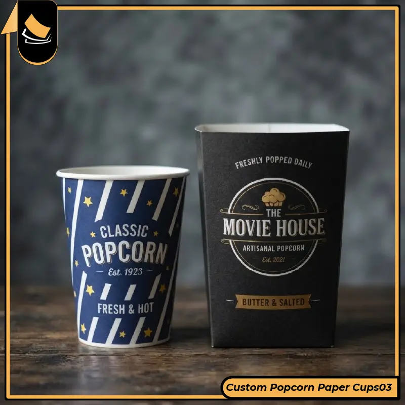 Custom Popcorn Paper Cups